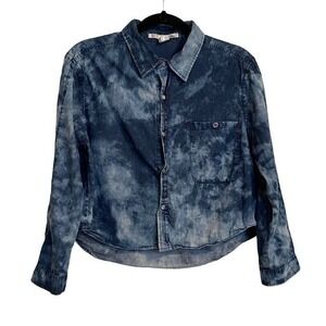 Ellison 100%cotton Button Down Size Large Cloud TIE DYE BLUE